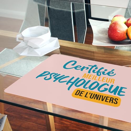 Sets de table souples rose grand format dessous liège meilleur psychologue - 6