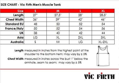 Vic Firth camiseta para hombre en algodón suave de corte casual 6