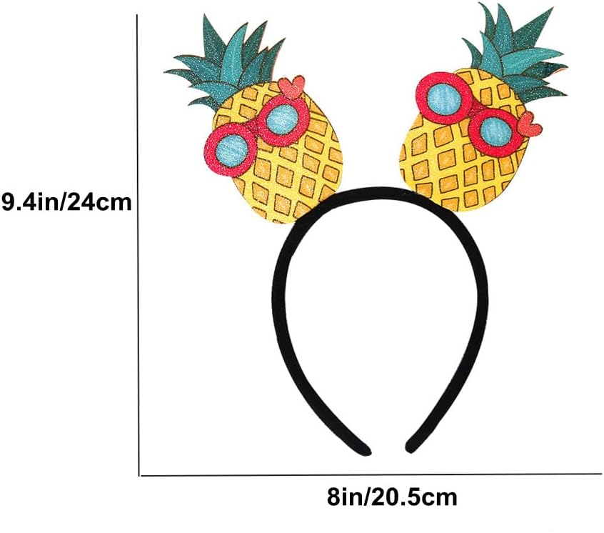 6Pcs Hawaiian Party Headbands Tropical Head Boppers Flamingo Palm Tree Pineapple Luau Party Headbands Decorations - Image 3