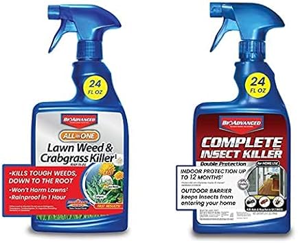 BIOADVANCED All-in-One Lawn Weed & Crabgrass Killer Bundled with Complete Insect Killer 24 Oz Ready to Spray