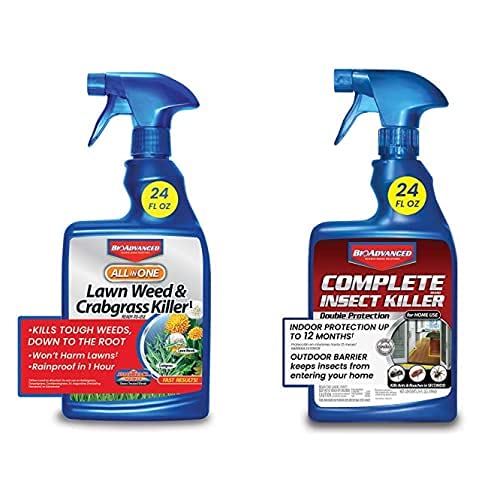 Bioadvanced All-In-One Lawn Weed & Crabgrass Killer Bundled With Complete Insect Killer 24 Oz Ready To Spray #TOP30
