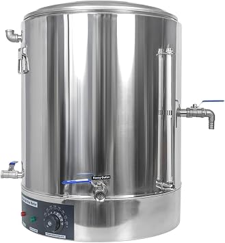 witbee Heated Honey Bottling Tank, 19 Gallon Stainless Steel Double Wall Wax Melter with Honey Gate Valve and Strainer, Adjustable Temperature, for Storage and Bottling Honey