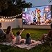 Outdoor Projector Screen with Stand, 120 inch Portable Projection kit 16:9 4K HD Wrinkle-Free Indoor Outdoor Movie Screen with Carry Bag for Home Theater and Backyard Movie Night