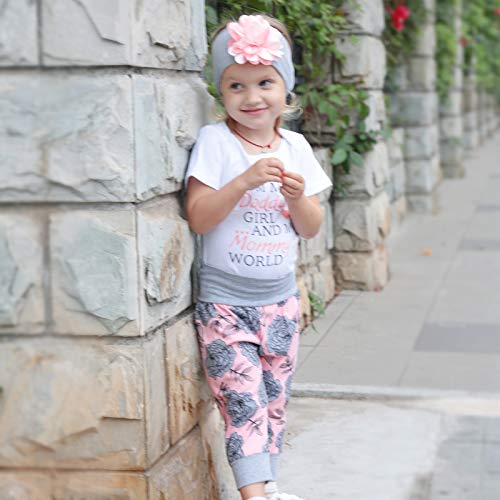 Renotemy Newborn Girl Clothes Outfits Ruffle Short Sleeve Tops + Floral