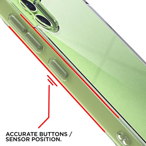 Image of Outlouders Back Cover for Samsung Galaxy A34 5G Clear Transparent PC + TPU Bumper Case with Raised Edges for Shockproof Protection (Transparent)