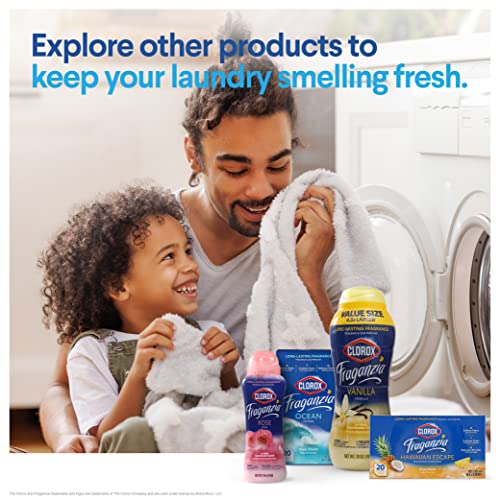 Image of Clorox Fraganzia Laundry Scent Booster Crystals, In-Wash Fragrance Beads for Fresh-Smelling Clothes & Linens, Safe for All Fabrics & Colors, Easy-Pour Bottle, Morning Sky Scent, 70 Oz