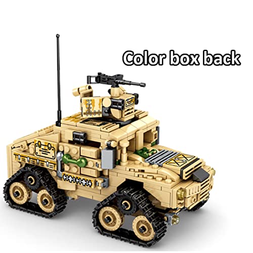 LDB SHOP Technik Panzer Bausteine, 901 Klemmbausteine Technic 2 in 1 Militär Armee Panzer T99 Modellbausatz, Technik… – Bild 8