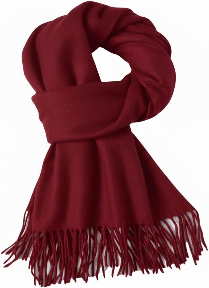 Utaly Large Winter Scarf for Women Men - 73"x17" Soft Warm Blanket Scarf Faux Cashmere Shawl Wrap with Tassels