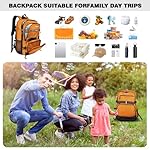 Seektop 40L Foldable Hiking Backpack for Women Men Lightweight Packable Travel Backpack Carry on Flight Approved for Outdoor Camping Sport Leisure (Orange) - Image 4