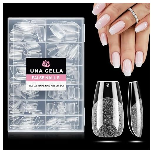 UNA GELLA Short Coffin Fake Nails 216pcs Short Coffin Press on Nails Pre-shape Short Coffin Gel Nail Tips for Full Cover Acrylic Short Coffin Nails False Nails For Nail Extension Home DIY Nail Salon 12 Sizes Gelly Tips
