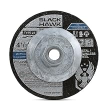 BHA 4-1/2" x 1/4" x 5/8"-11 Depressed Center Metal Grinding Wheels with Hub - for 4.5" Inch Angle Grinders - 10 Pack