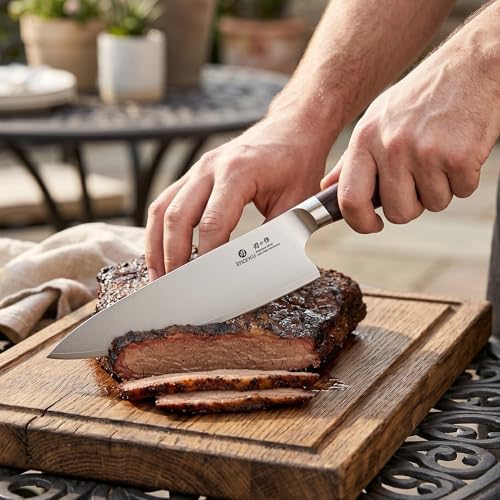 imarku Chef Knife, Japanese Kitchen Knife 8 Inch with High Carbon Stainless Steel, Ultra Sharp Edge Utility Knife, Ergonomic Pakkawood Handle Cooking Knives for Home Cooks and Chefs,Birthday Gift - 1
