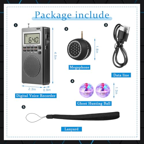 Dunzy 4-Piece Ghost Hunting Kit with LED Cat Ball & Speaker(Classic)