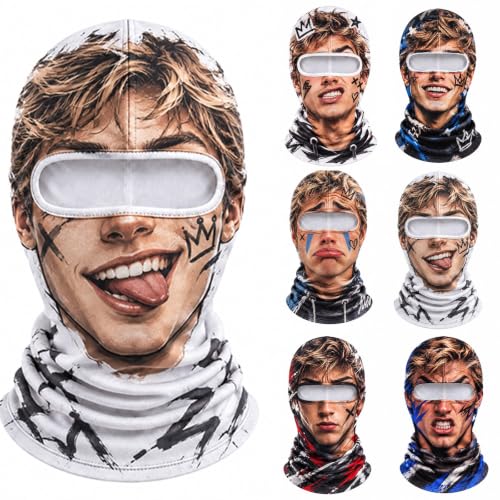Funny Realistic Face Ski Mask Old Man Ski Mask with 3D Grandpa Print Winter - image 1