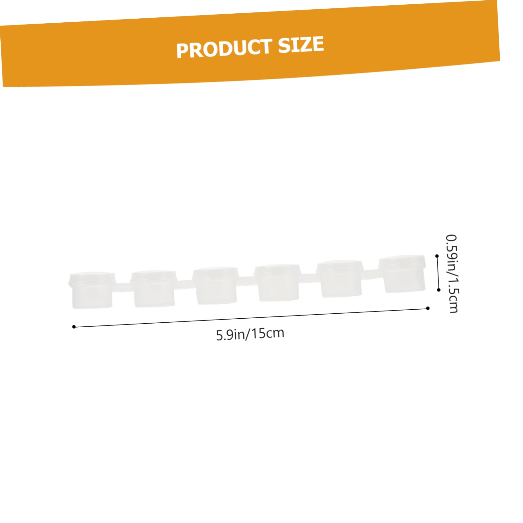 MUELODSIC Compact 40pcs Paint Lids Plastic Paint Pots Strips for Boys and Girls Schools and Art Festivals