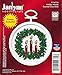 Holiday Wreath Mini Counted Cross Stitch Kit with Frame