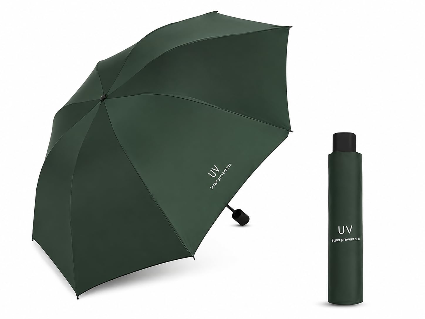 UV Big Size Umbrella for Sun Protection - Large 2-Fold Windproof Umbrella for Men, Women, Kids - Stylish Umbrellas Small Case - Compact and Strong for Rain & Sunny days-image-35