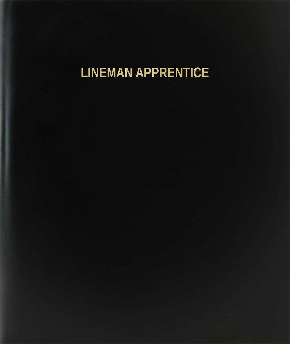 BookFactory Lineman Apprentice Log Book/Journal/Logbook, Black Hardbound (XLog-120-7CS-A-L-Black(Lineman Apprentice Log Book))