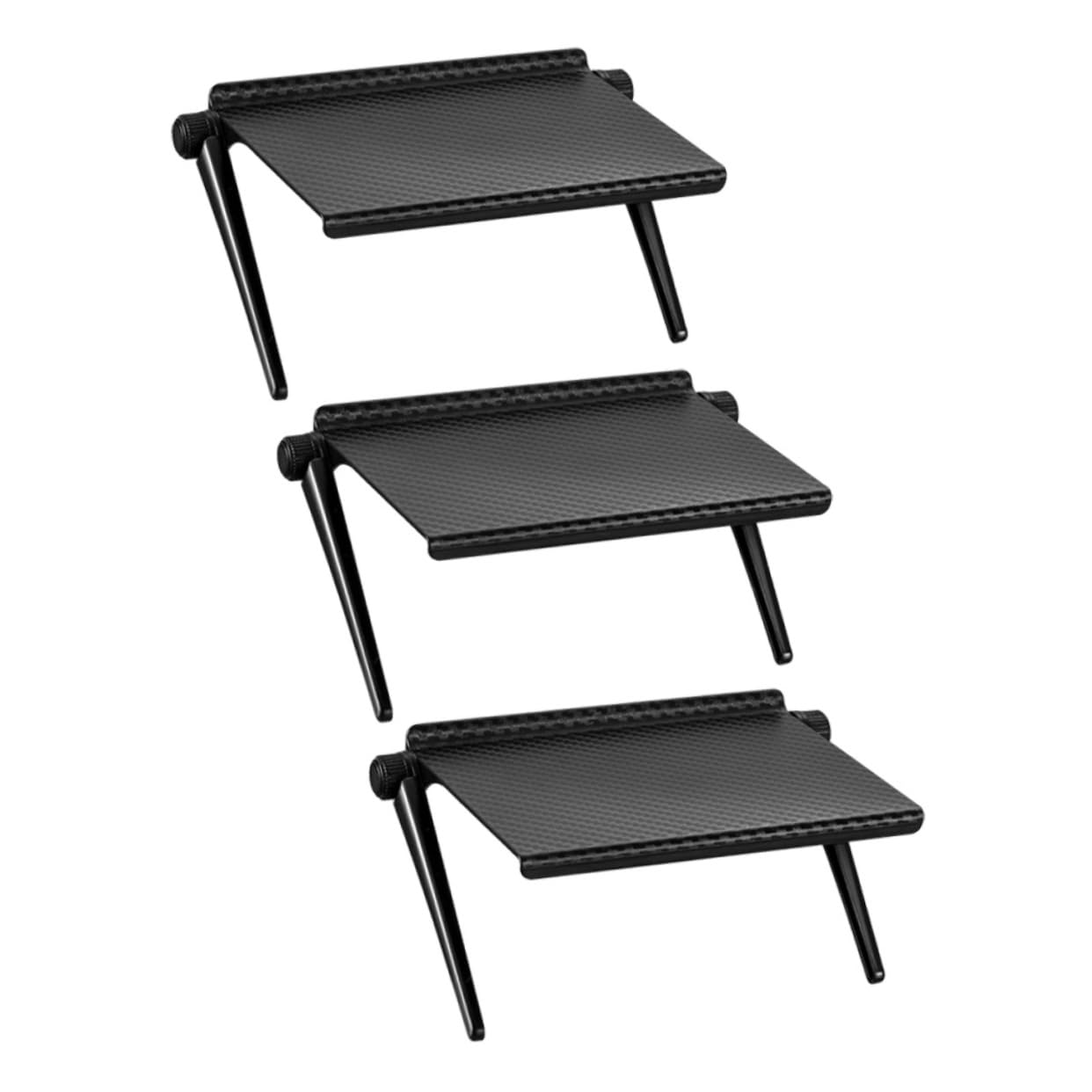 Étagère Supérieure pour Écran et Routeur 16,4x11,3 Cm en Plastique Résistant Support de Rangement Polyvalent pour Télévision Bureau Salon Lot de 3 Pièces