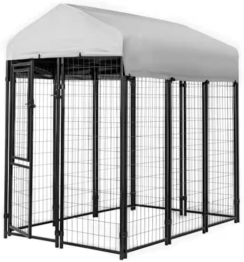 Black Welded Wire Kennel Kit for Dogs, 72" L X 48" W X 72" H
