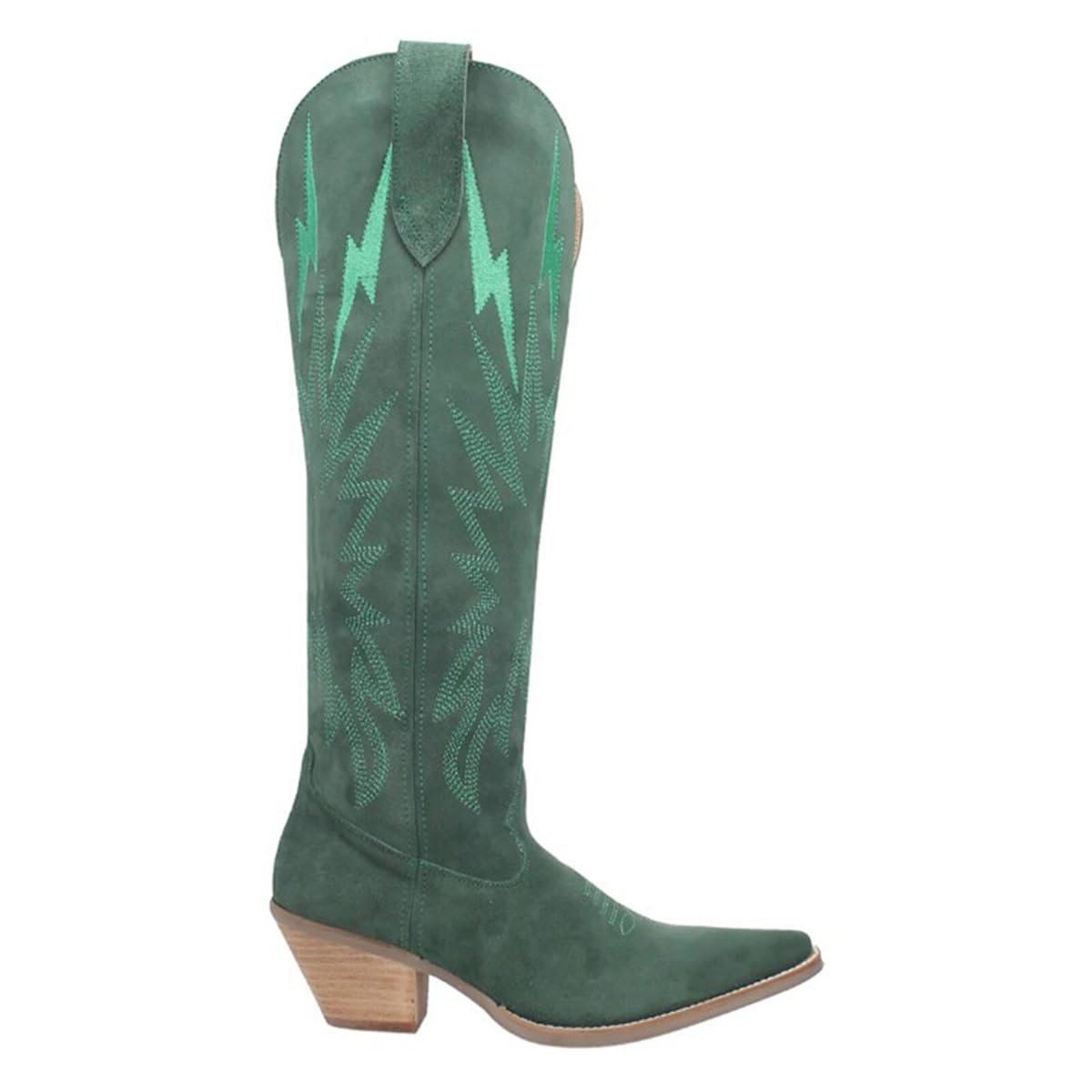 Embroidered Suede Cowboy Boots for Women Cowgirl Knee High Boots Pull on Pointed Snip Toe Fashion Western Boots