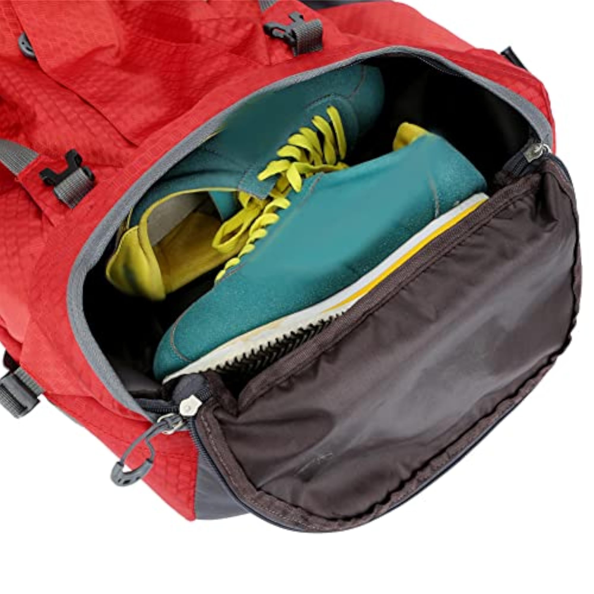60L Hiking Backpack with Rain Cover for Mountaineering