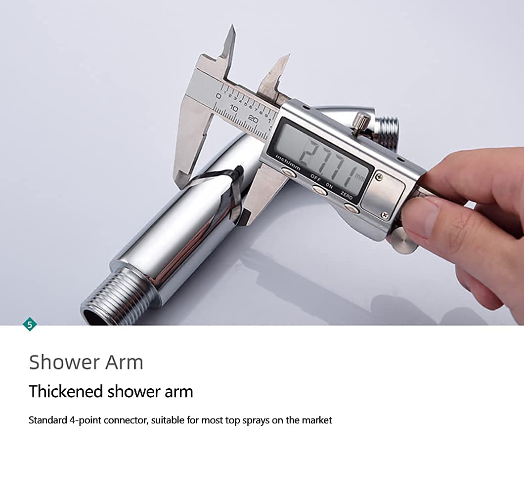 Soffione doccia ad alta pressione a 5 getti con tubo in acciaio inox – Esperienza di pioggia lussuosa per il bagno, facile installazione, potente flusso d'acqua, ideale per l'uso