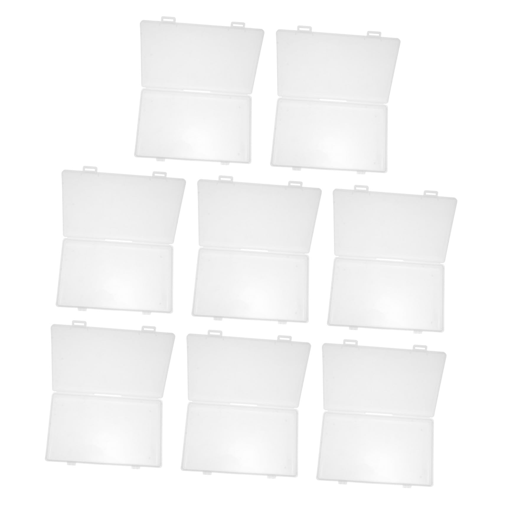 Boîte de rangement transparente plastique cartes organisateur bureau 8 pièces