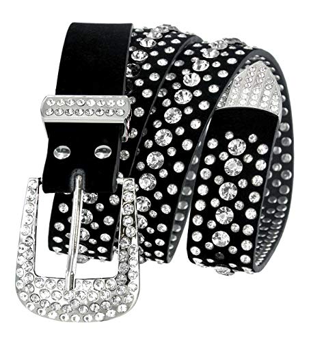 Western Rhinestone Cowgirl Cowboy Bling Studded Suede Leather Belt 1-1/4"(32mm) or Punk Gold Star Belt 1-1/8"(30mm) wide2