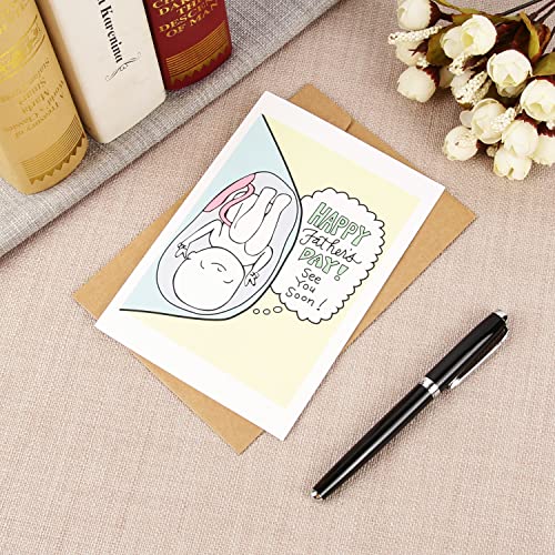 Cj&M Soon To Be Dad, Father's Day Card, Expectant Father, Daddy To Be, Pregnancy Card, Unborn Baby, First Time Dad, Baby, Utero, Unique, Funny. #TOP3