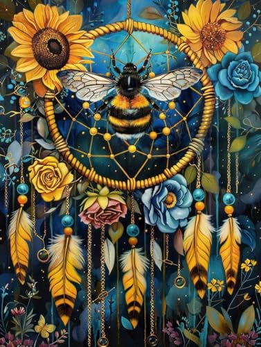 Peinture numéro adulte abeille 70x90cm : apprenez à peindre sans savoir dessiner