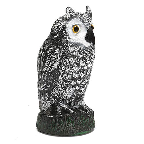 QWERWEFR Praktische Eulen Lockvogel Figuren Statuen Gartenschutz Schädlingsbekämpfungsmittel Vogelvernichter Hausgarten Ornament Handwerk Skulpturen Cover