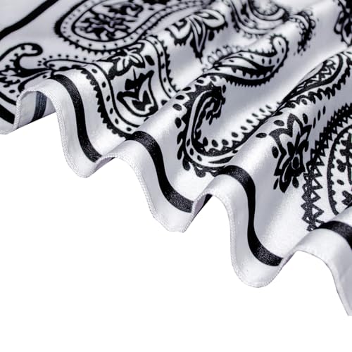 Satin Bandanas Head Scarf For Women, Hair Scarves Accessories Fashion Wrap Neck Silk Sleeping Headscarf (WS203-P)3