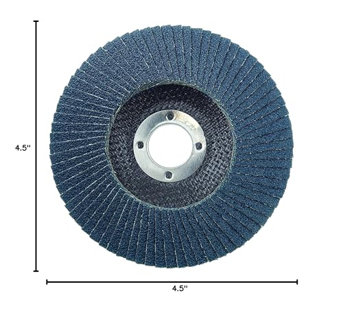 Image of Weiler 50706 4-1 /2 inch Tiger Disc Abrasive Flap Disc, Flat (TY27), Phenolic Backing, 120Z, 7 /8 inch Arbor Hole (Pack of 10)