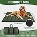 Feelhap Hundedecke 110x68cm Waschbares,Hundedecke für Unterwegs Wasserdicht,rutschfeste Hundematte Komfort und Weiches Wasserdichtes Hundebett,Outdoor,Reise,Auto-Kofferraum Hundekissen (Dunkelgrün)