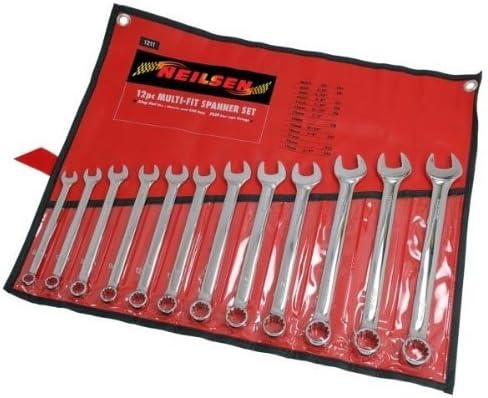 12 Piece Multi Fit Spanner Set Fits SAE Metric and Star