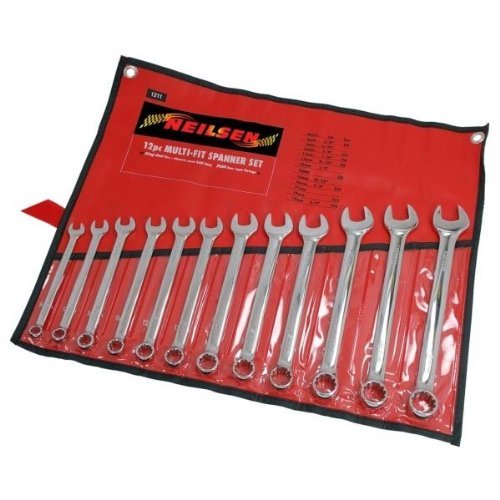 12 Piece Multi Fit Spanner Set Fits SAE Metric and Star