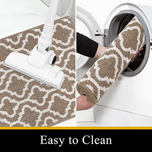 Vaukki Extra Large Indoor Doormat Runner Rug, Washable Modern Kitchen Runner Rug, Non Slip Entryway Rug Runner, Entrance Mat For Hallway, Bedroom, Kitchen And Laundry Room (2'X6', Coffee) #TOP3