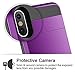 Vofolen Case for iPhone X Case iPhone Xs Wallet Card Holder Slot Sliding Cover ID Pocket Dual Layer Bumper Anti-Scratch Protective Hard Shell Hybrid Rubber Armor for Apple iPhone X XS 10 10S - Purple