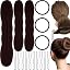 Brown,2 Sizes,3pcs, with 3pcs Hair Ties, 10pcs Hairpins