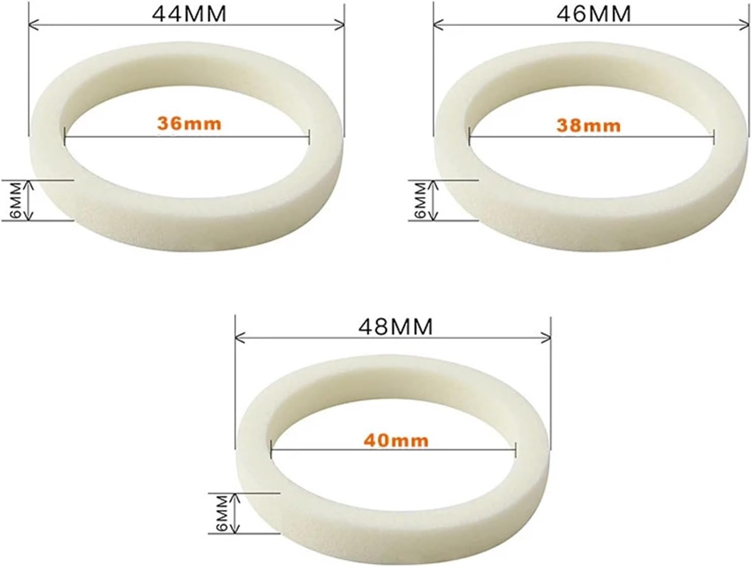 Mountain Bike Fork Oil Sponge Ring Oil Foam Absorb Seal 30 32 34 35 36 38 40mm Forks Bicycle Accessories(38mm 5PCS)