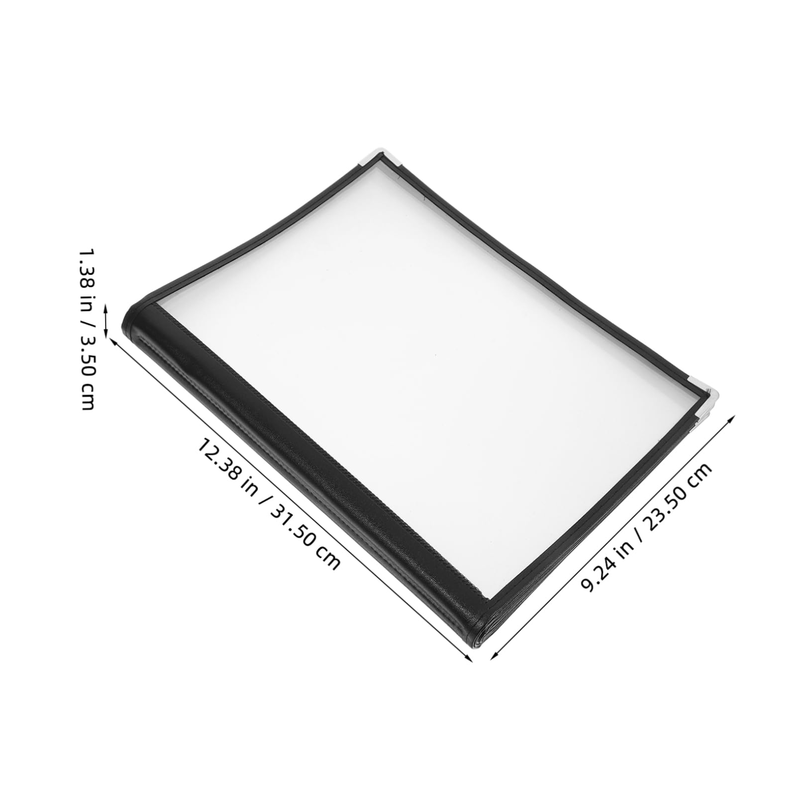 Porta Menù in Pvc Trasparente con Lati per Ristoranti e Bar Forniture per Ristoranti Copertina Trasparente per Libri Porta da Vino Cartellina per Libri da Ristorante