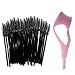 Disposable Eyelash Mascara Wands Brush Set Black -FREE Mascara Shield Applicator Guard Guide Comb & Beauty eBook Eyelash Extension Spoolies Applicators. 50 pc bulk pack - By New8Beauty
