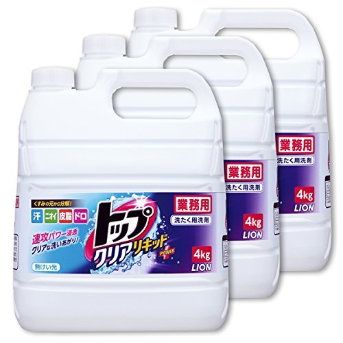 ユニティー　レクリアリキッド3個セット Amazon | ライオン トップクリアリキッド 業務用 4kg×3本入○ケース