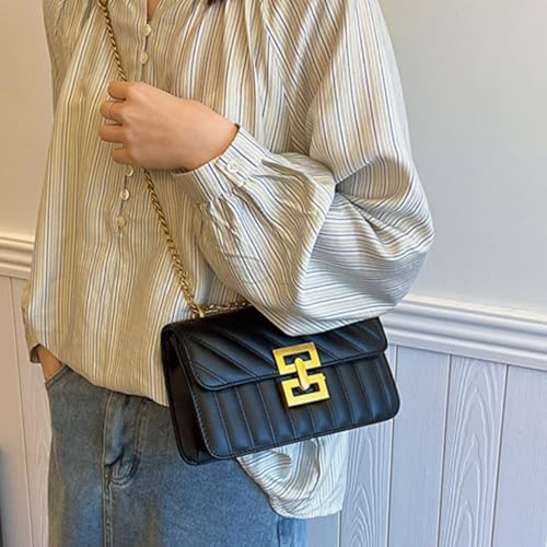 Elegant Shoulder Bag For Women Embossed D1am0nd Texture With Fashion Chain PU 1eather Crossbody Purse2