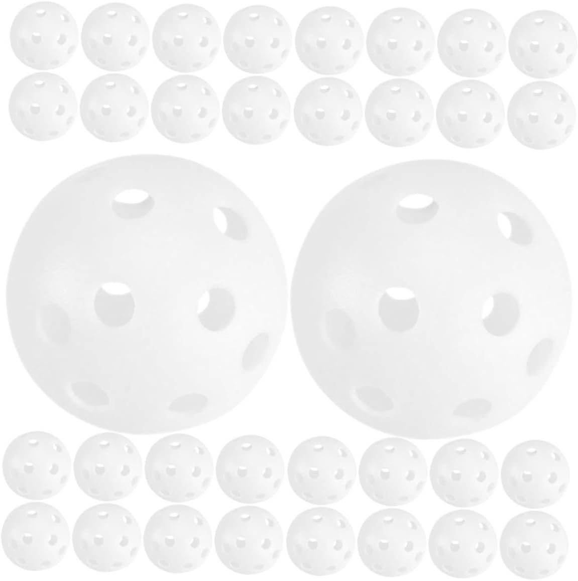 POPETPOP 100pcs Plastic Practice Golf Balls for Indoor Outdoor Backyard Swing Training Hollow Small Golf Balls Set