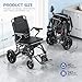 [2025 Upgrade] WOTURE Lightweight Electric Wheelchair for Adults, Long Travel Range, Foldable Power Wheelchair, Power Wheelchair for Seniors, Portable, All Terrain, Grey