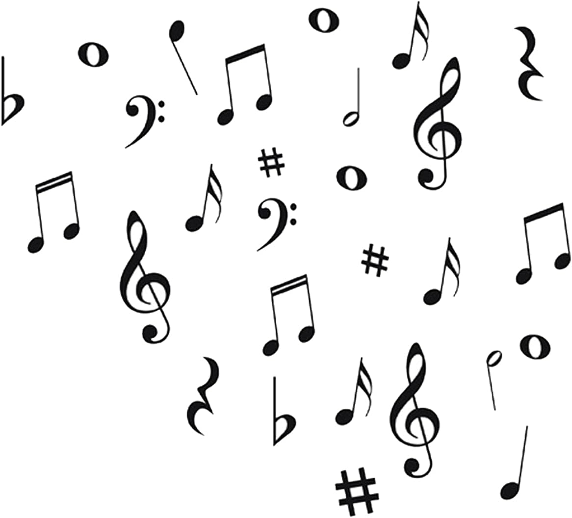 wiiAiloo Music Wall Stickers&Murals Musical Note Wall Decals PVC Material Decals for