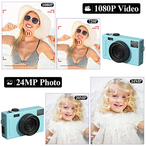 Cedita Digital Camera Vlogging Camera 24Mp Full Hd 1080P Digital Camera With 3 Inch Ips Screen Camera 4X Digital Zoom Vlog Camera G13 0 #TOP1