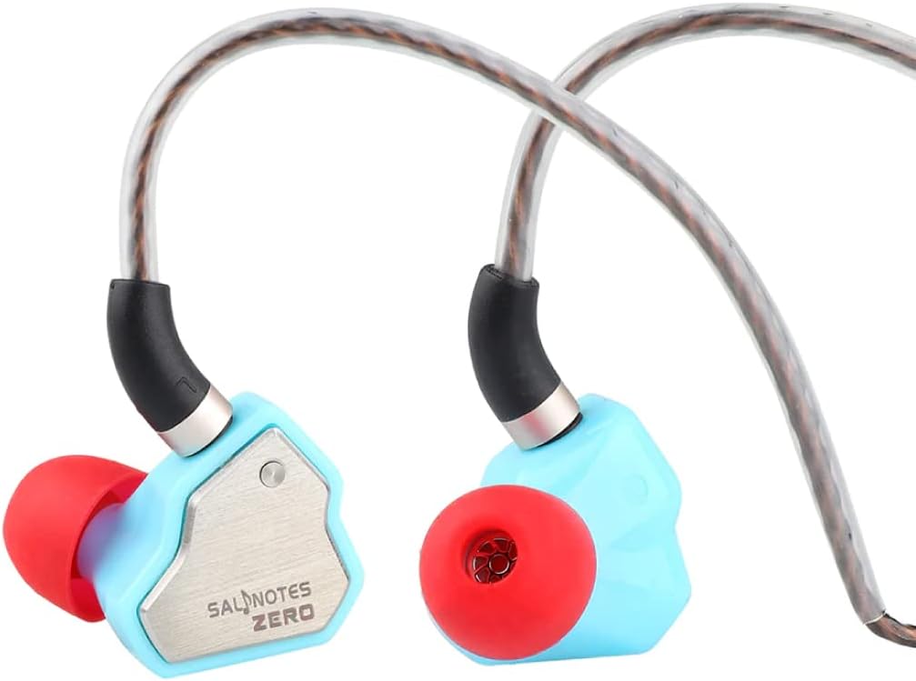7HZ Salnotes Zero Wired IEM Earphone, 10mm Dynamic Driver | Metal Composite Diaphragm | Noise Isolation | in Ear Monitor Earphones with Detachable OFC Cable (Blue, 3.5mm (No Mic))